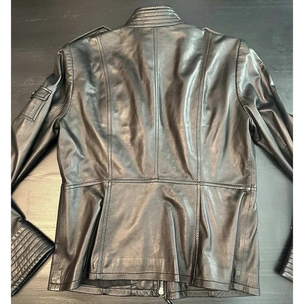 Tory Burch Black Leather Moto / Biker Jacket - Soft Leather‎ *Size 10 /Medium